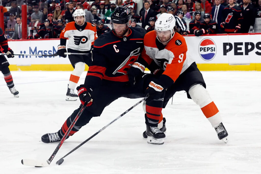 Jarvis’ score forces OT in Game 2 of Flyers-Hurricanes 2nd-round series in NHL playoffs