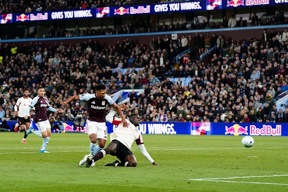 Ollie Watkins restores Villa’s lead after Dominik Szoboszlai’s ‘Gerrard moment’ (PA)