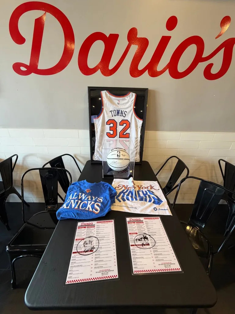 Olivieri will cook cheesesteaks at Dario’s while wearing Knicks gear. Alex Mitchell / NY Post