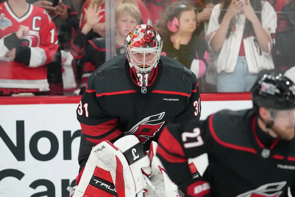 Hurricanes goalie Frederik Andersen wins Game 5 while mourning Claude Lemieux