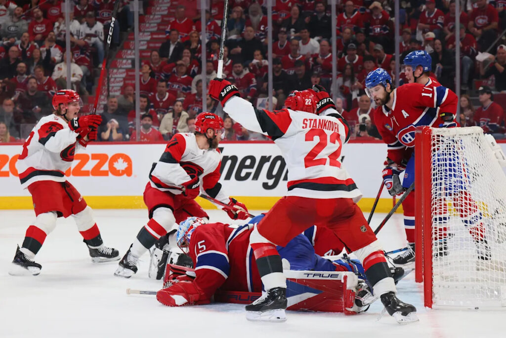 Deja vu as Hurricanes beat Canadiens, 3-2, in overtime to take 2-1 series lead Deja vu as Hurricanes beat Canadiens, 3-2, in overtime to take 2-1 series lead