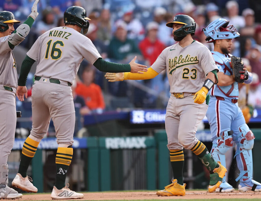 A’s demolish Phillies behind big bats and Ginn’s arm, 12-1!