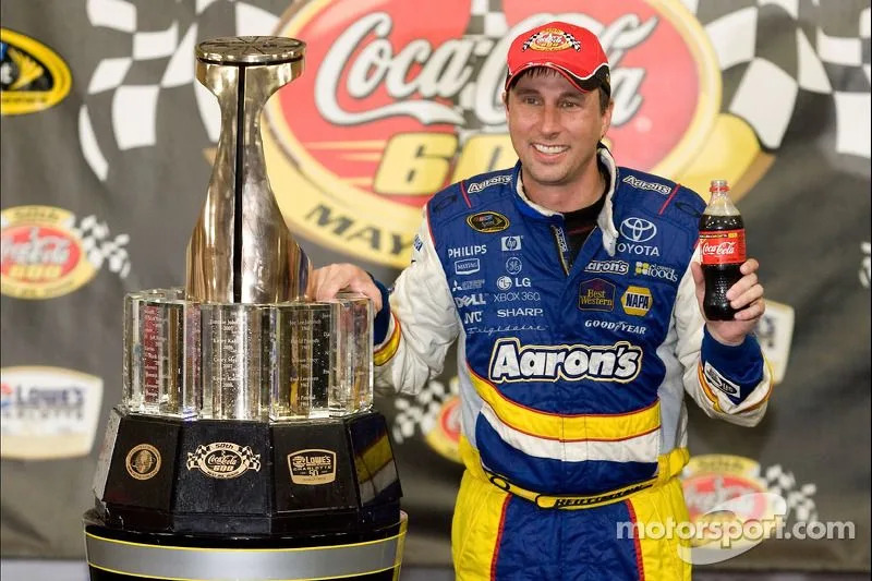Victory lane: David Reutimann celebrates