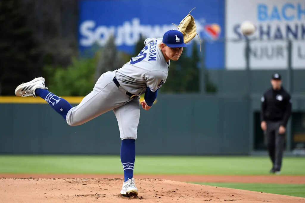Dodgers starting pitcher on 4 days rest, for first time in 2026