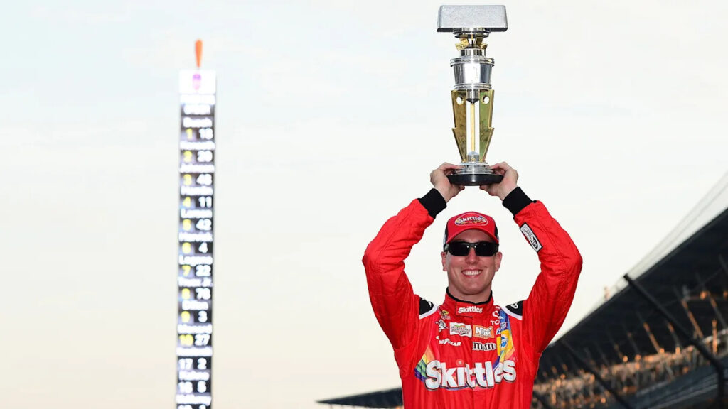 2-time NASCAR champion Kyle Busch receives tributes before and during the Indianapolis 500