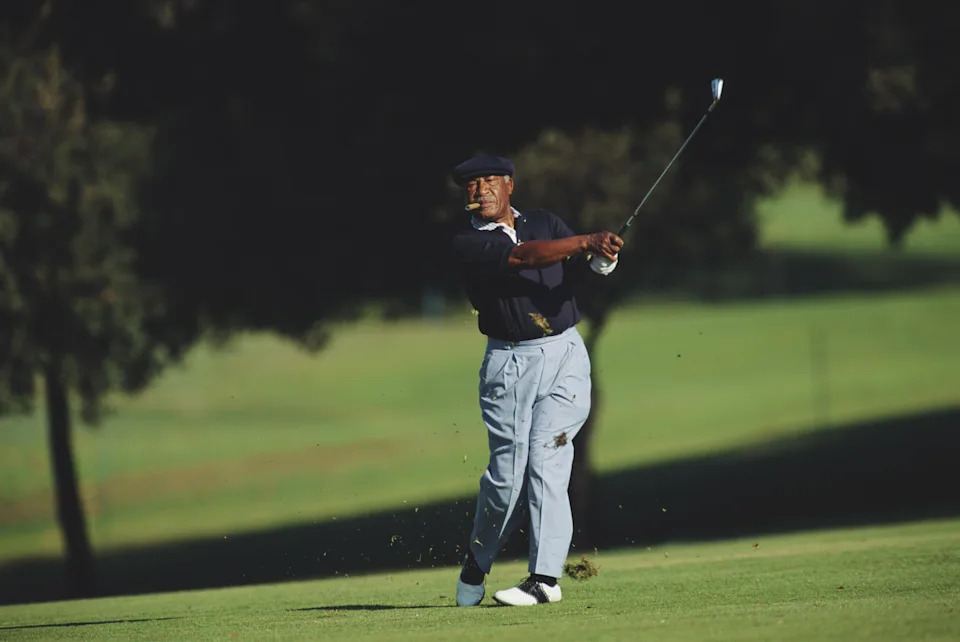 Charlie Sifford at the Rancho Park Golf Course in Los Angeles in 1994.