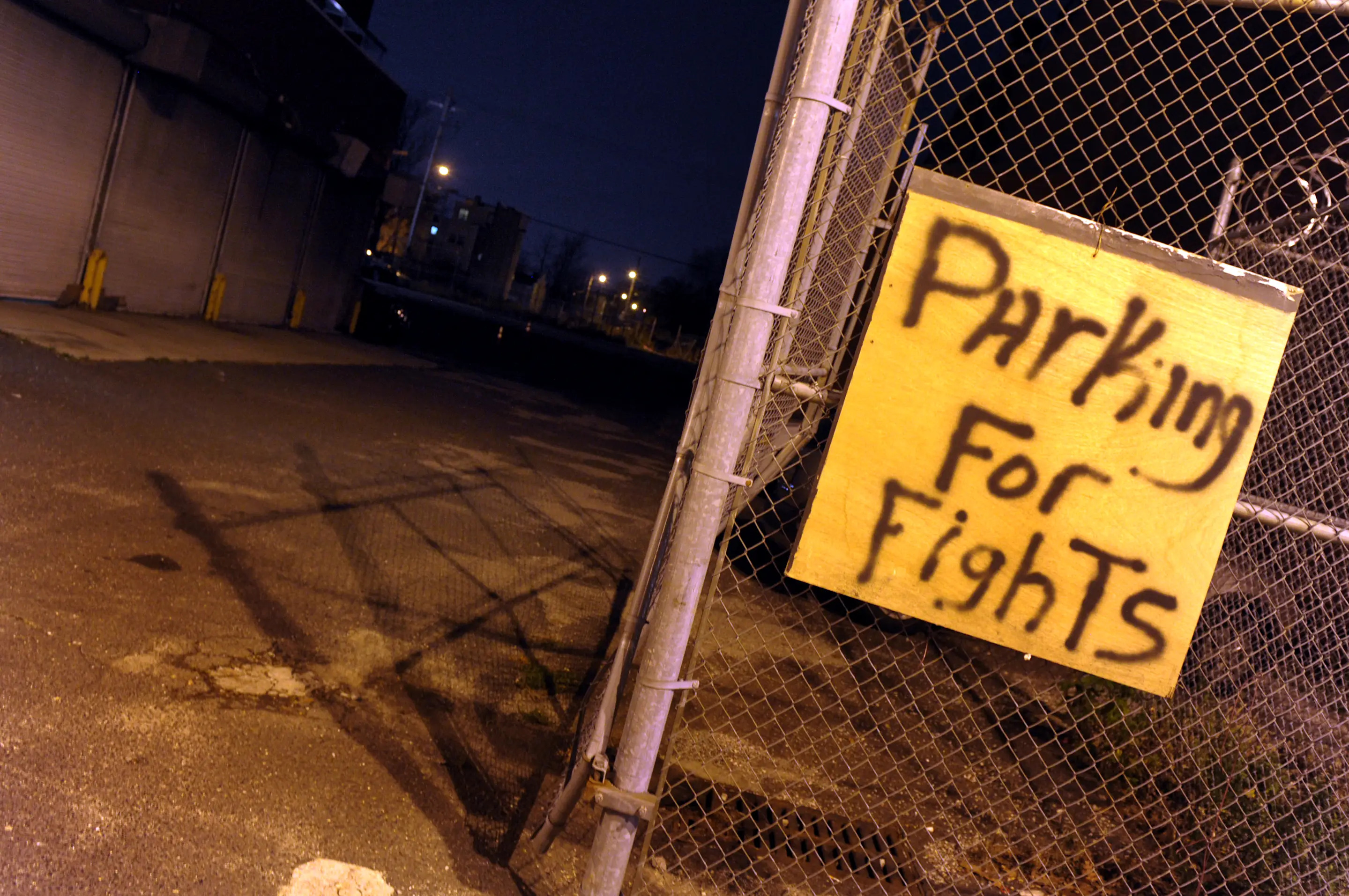 PHILADELPHIA, PENNSYLVANIA - DECEMBER 4: The parking sign for the Legendary Blue Horizon on North Broad street in Philadelphia hangs for the Friday night  boxing matches. Photographed December 4, 2009 in Philadelphia, PA. (Photo by Jonathan Newton/The Washington Post via Getty Images)
