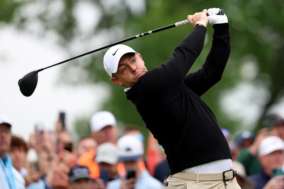 Rory McIlroy at the PGA Championship at Aronimink Golf Club
