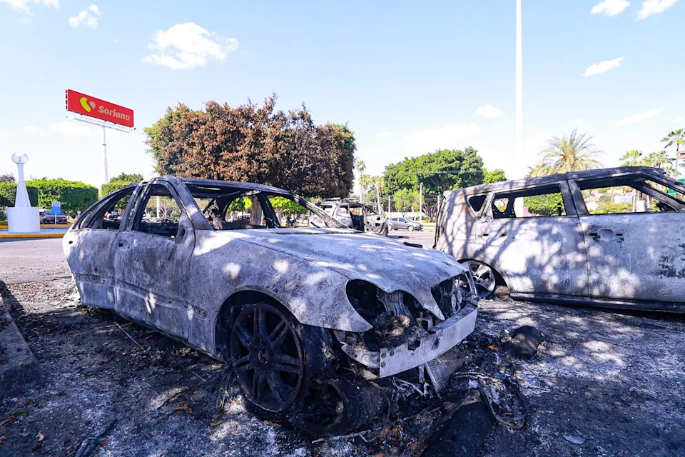 Guadalajara saw cars torched after “El Mencho” was killed in a security operation (Getty)