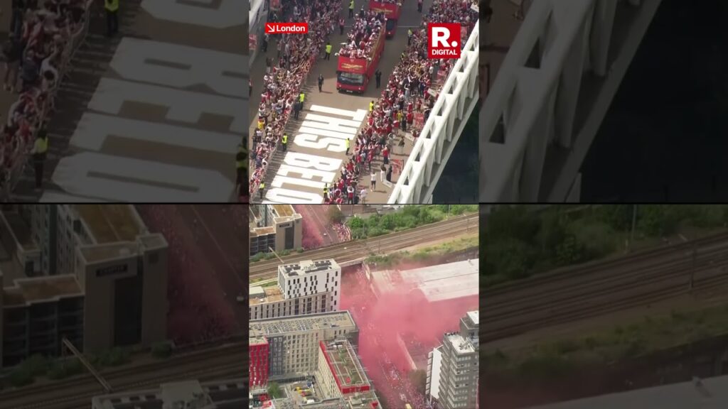 Fans Paint London Streets Red With Flares to Celebrate Arsenal’s Premier League Victory