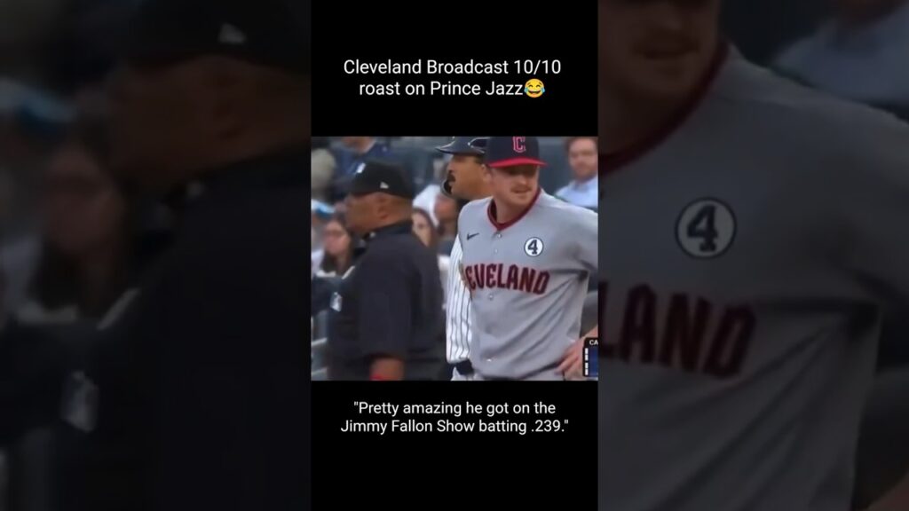 Guardians Broadcast roasts Jazz Chisholm Jr. who was on the Jimmy Fallon Show #mlb #baseball