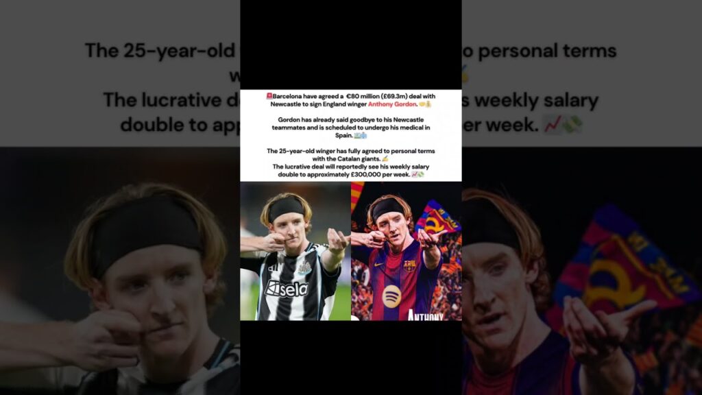 Anthony Gordon Newcastle Barcelona Transfer News #premierleague #laliga