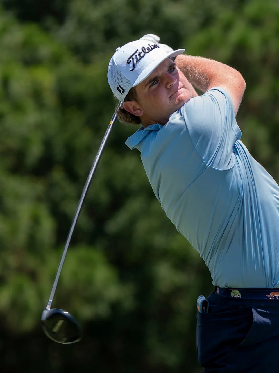 Hampton Beebe tees off during the 109th Florida Amateur Championship at The Club at Admiral's Cove on June 11, 2026 in Jupiter, Florida.