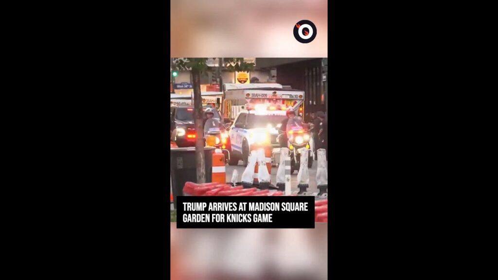 Trump arrives at Madison Square Garden for Knicks game