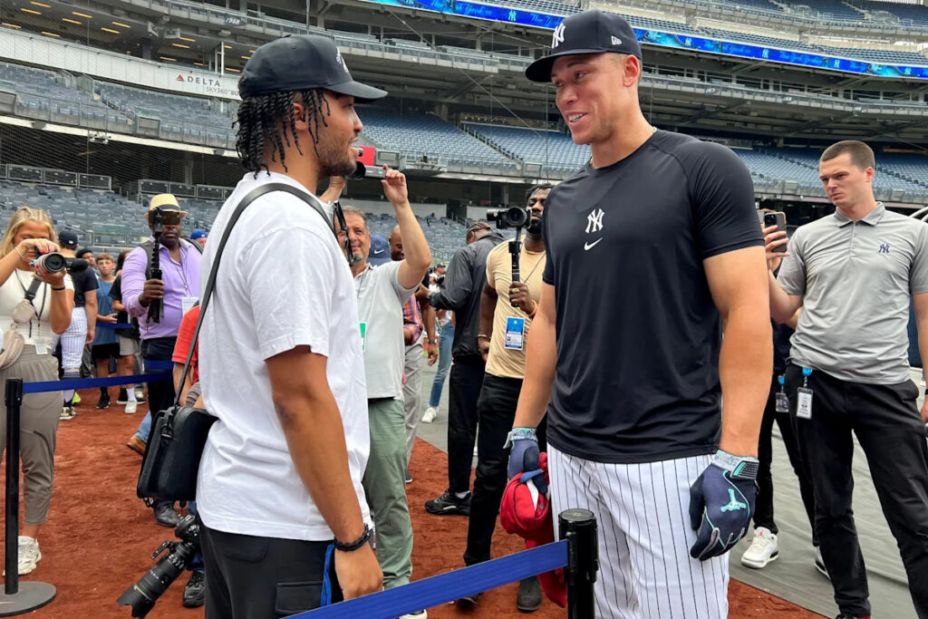 Knicks champs Jalen Brunson, Josh Hart bring NBA title celebration to Yankee Stadium