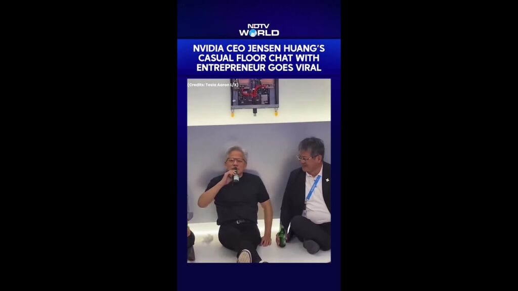 NVIDIA CEO Jensen Huang’s Casual Floor Chat with Entrepreneur Goes Viral