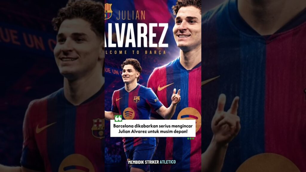 Barcelona dikabarkan serius mengincar Julian Alvarez #Barcelona #JulianAlvarez #TransferNews #news