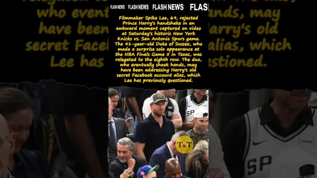 Prince Harry Humiliated By Spike Lee In Awkward NBA Handshake Snub! #celebritynews #nba #shorts