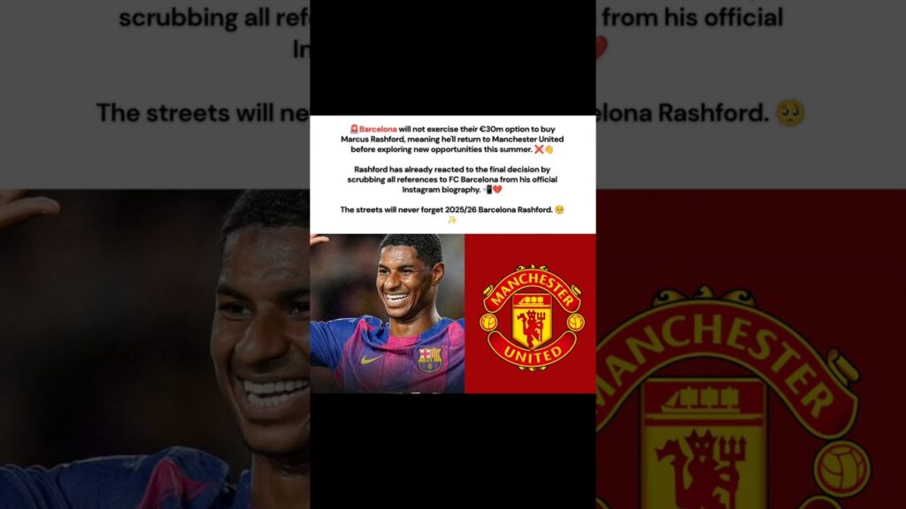 Marcus Rashford Manchester United Barcelona Transfer News #premierleague #laliga