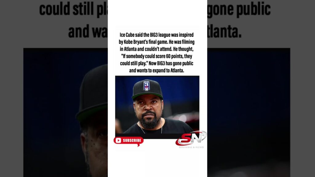 Ice Cube Says Kobe’s Final Game Inspired BIG3 League. #shorts #viral #foryou #nba #news