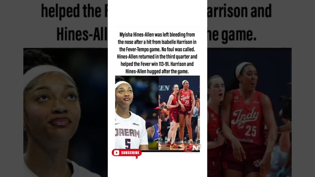 Fever Forward Left Bleeding After No-Call, Returns To Help Team Win. #shorts #nba #viral #news