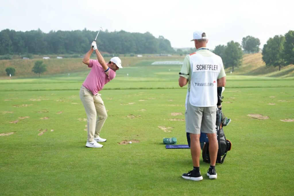 What Scottie Scheffler did on the driving range before playoff with Viktor Hovland described as ‘interesting’