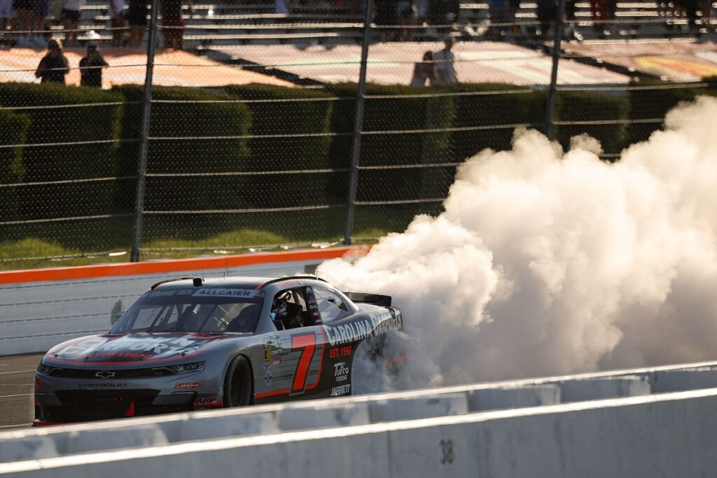Justin Allgaier earns NASCAR O’Reilly win at Pocono over Brent Crews Justin Allgaier earns NASCAR O’Reilly win at Pocono over Brent Crews