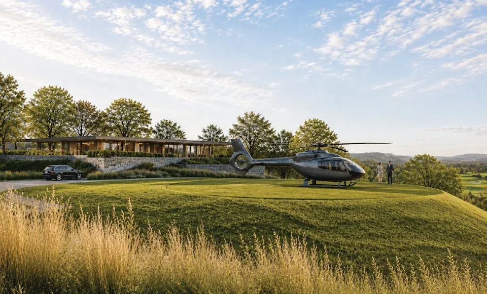 Renderings of the Tiger Woods-designed private golf course at the Tributer Resort in Lake Anna, Virginia.