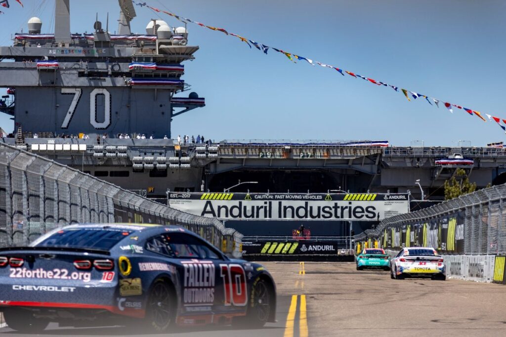 Dale Earnhardt Jr.’s most expensive broadcast booth ever: the USS Carl Vinson
