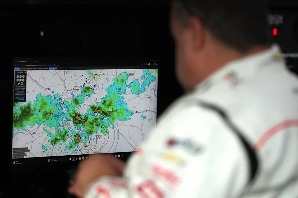 Weather radar map