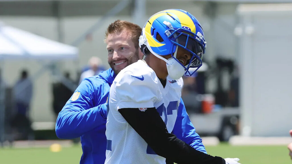 Sean McVay: I’ve seen improvement at OTAs, but it isn’t real football until we put pads on