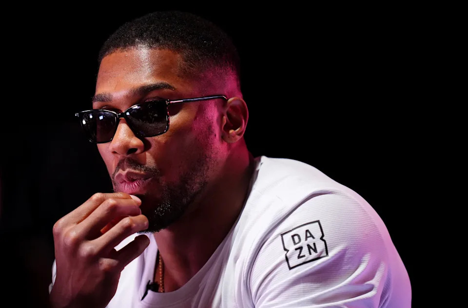 Anthony Joshua following a press conference at Exhibition White City, London. Joshua will take on Kristian Prenga in Riyadh on July 25 in his first bout since being involved in a car crash in Nigeria in December which killed two of his closest friends. Picture date: Monday June 1, 2026. (Photo by John Walton/PA Images via Getty Images)