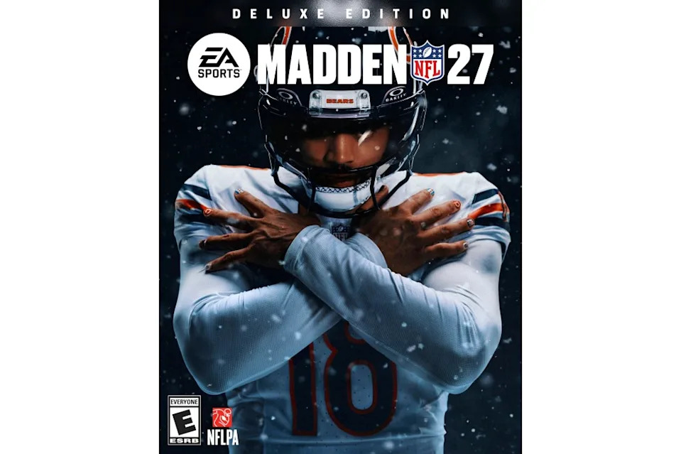 Chicago Bears quarterback Caleb Williams on the cover of the Deluxe Edition of the Madden NFL 27 video game. EA Sports via AP