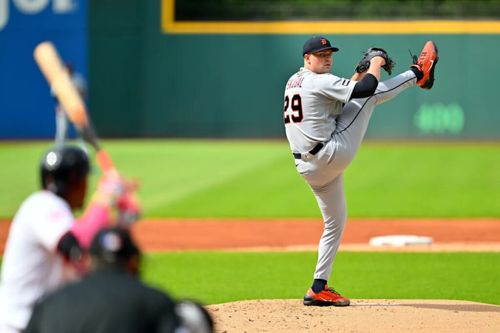 Tarik Skubal pitches 4 2/3 innings during first Tigers start since elbow surgery, hits 99.9 mph vs. Guardians Tarik Skubal pitches 4 2/3 innings during first Tigers start since elbow surgery, hits 99.9 mph vs. Guardians