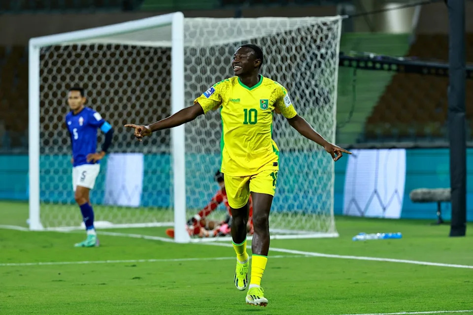 Omari Glasgow bears the torch for Guyana’s homegrown movement (FIFA via Getty Images)