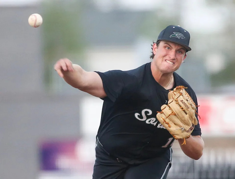 South Walton starting pitcher Coleman Borthwick delivers to the plate during the Niceville South Walton baseball game at Niceville.