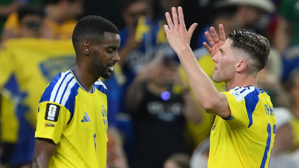 Gyokeres restores Sweden's two-goal lead over Tunisia in World Cup