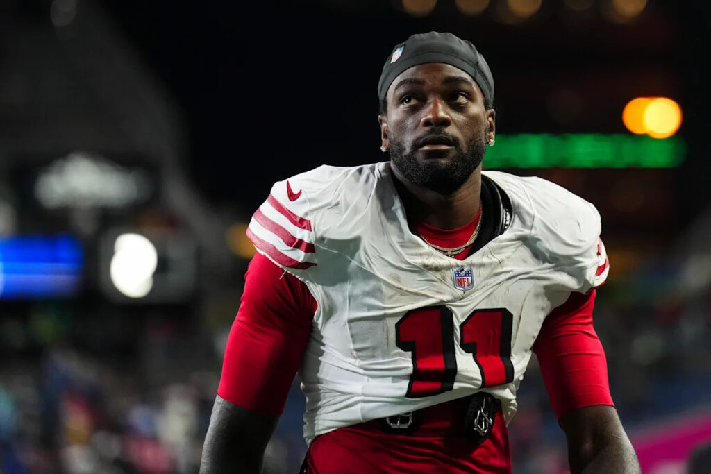 Brandon Aiyuk says he ‘is not cool’ with 49ers’ John Lynch and Kyle Shanahan, claims he fired agent