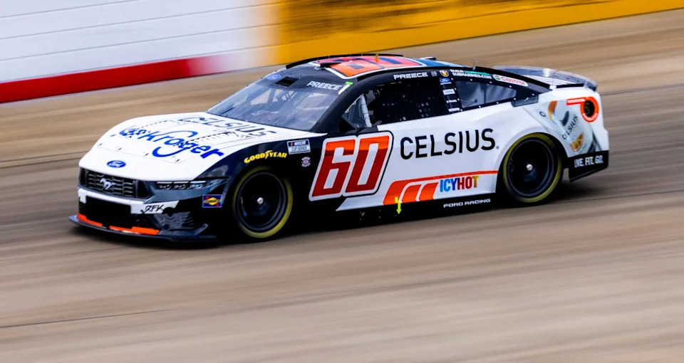 Ryan Preece drives at Nashville.