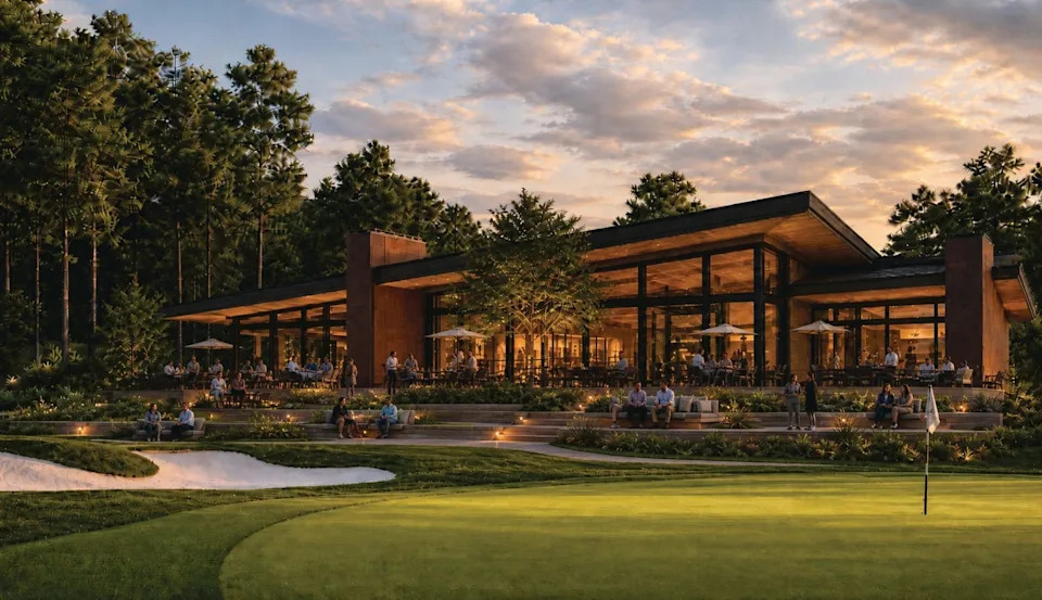 Renderings of the Tiger Woods-designed private golf course at the Tributer Resort in Lake Anna, Virginia.