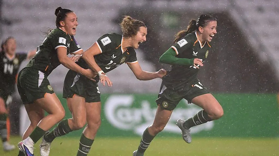 Republic of Ireland celebrate goal