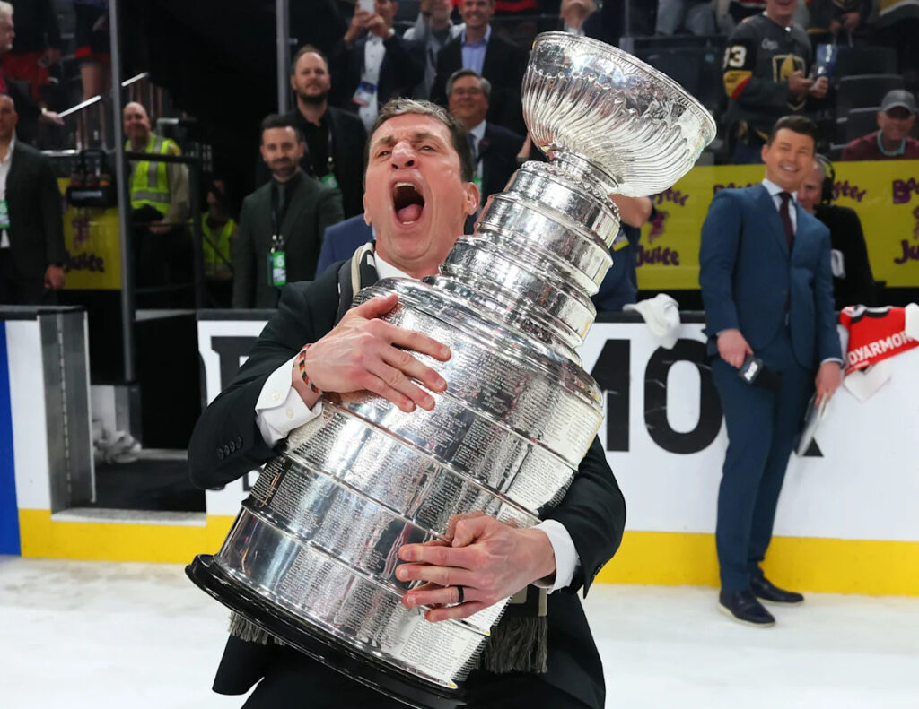 Watch: Rod Brind’Amour lifts Stanley Cup 20 years apart as captain, coach