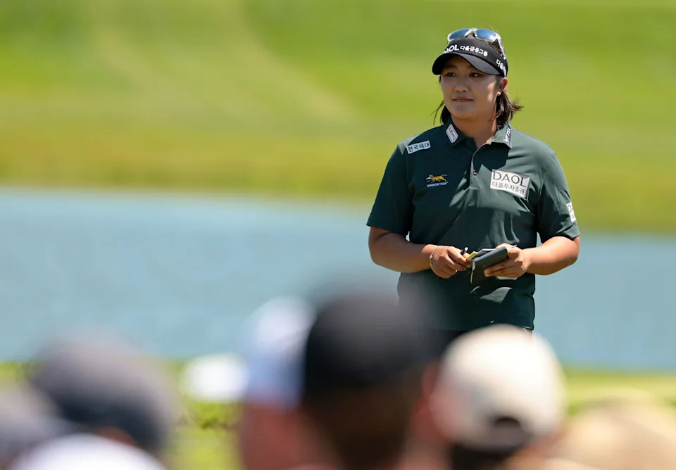 Haeran Ryu of South Korea walks to the ninth tee during the third round of the KPMG Women's PGA Championship 2026 at Hazeltine National Golf Club on June 27, 2026 in Chaska, Minnesota. 