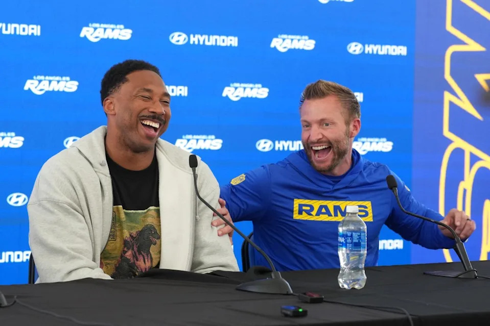 The idea of pairing Myles Garrett with Aaron Donald is a terrifying concept for opposing quarterbacks. IMAGN IMAGES via Reuters Connect