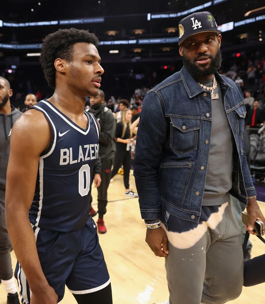 LeBron and Bronny James have a strong connection on and off the court. Getty Images