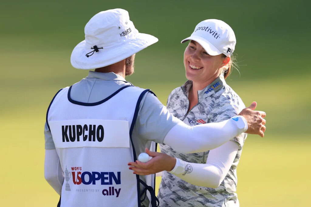 Jennifer Kupcho leads 2026 U.S. Women’s Open, gives a nod to mom and dad