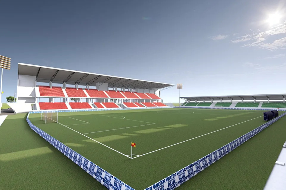 Design of the Blue Water Shipping Stadium set to be built in Georgetown (Guyana Football Federation)