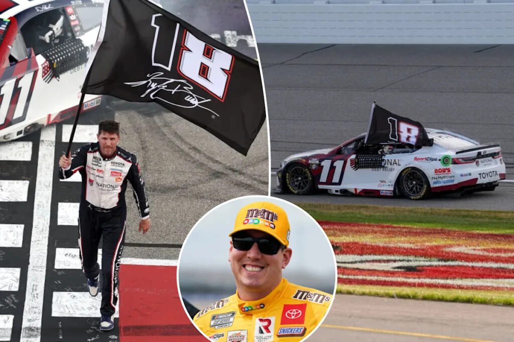 Denny Hamlin honors former teammate Kyle Busch after win at Michigan: ‘Taught me so much’