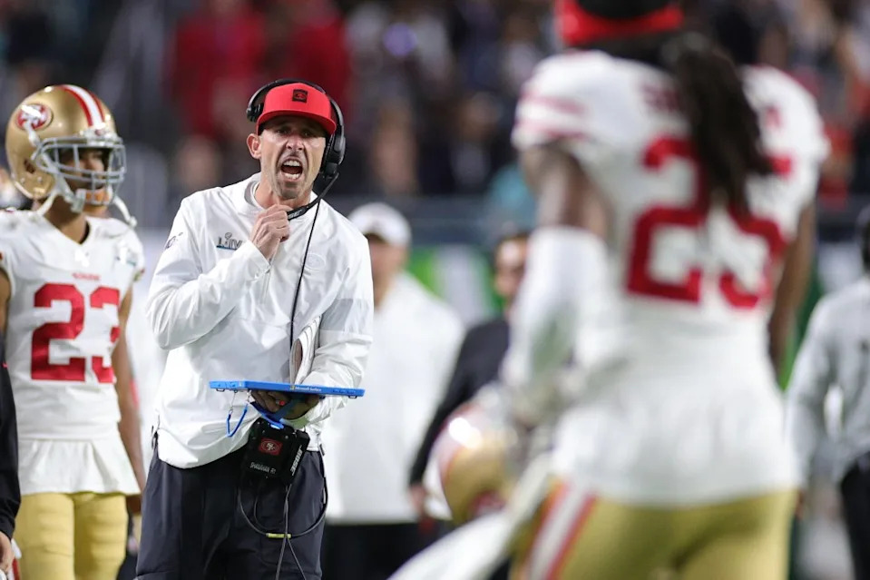 Aiyuk called out 49ers coach Kyle Shanahan in his video Saturday. Getty Images
