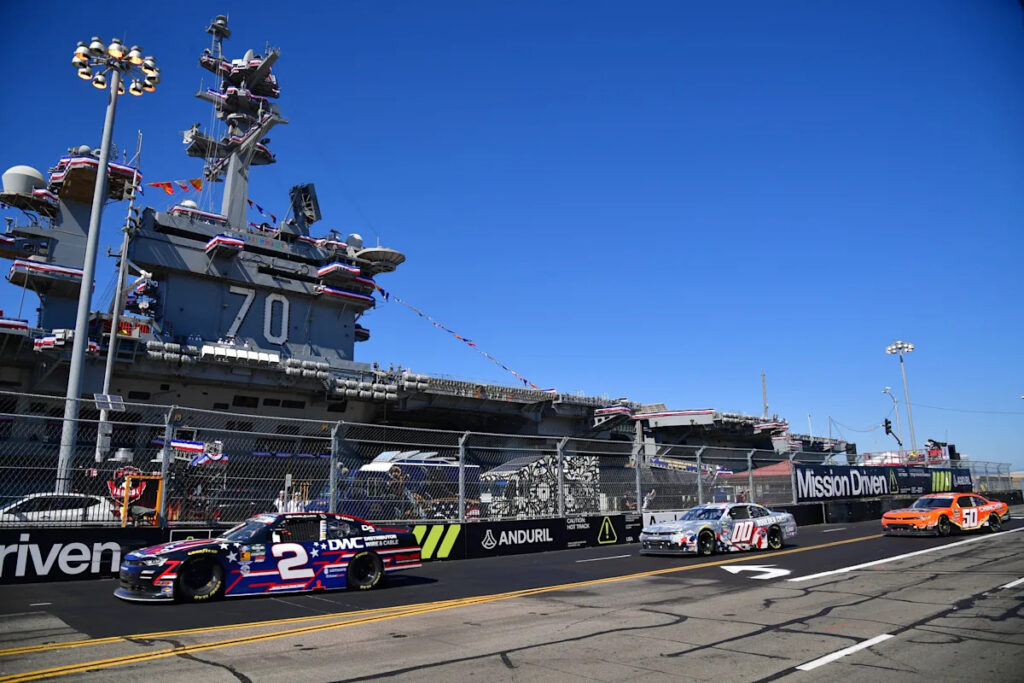 Sam Mayer damages wall in 25-car crash at NASCAR O’Reilly San Diego race Sam Mayer damages wall in 25-car crash at NASCAR O’Reilly San Diego race
